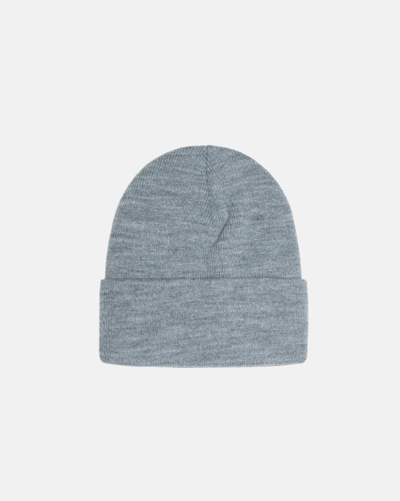 Stüssy Stock Cuff Beanie Beanie Grey Heather | ZIR-230419