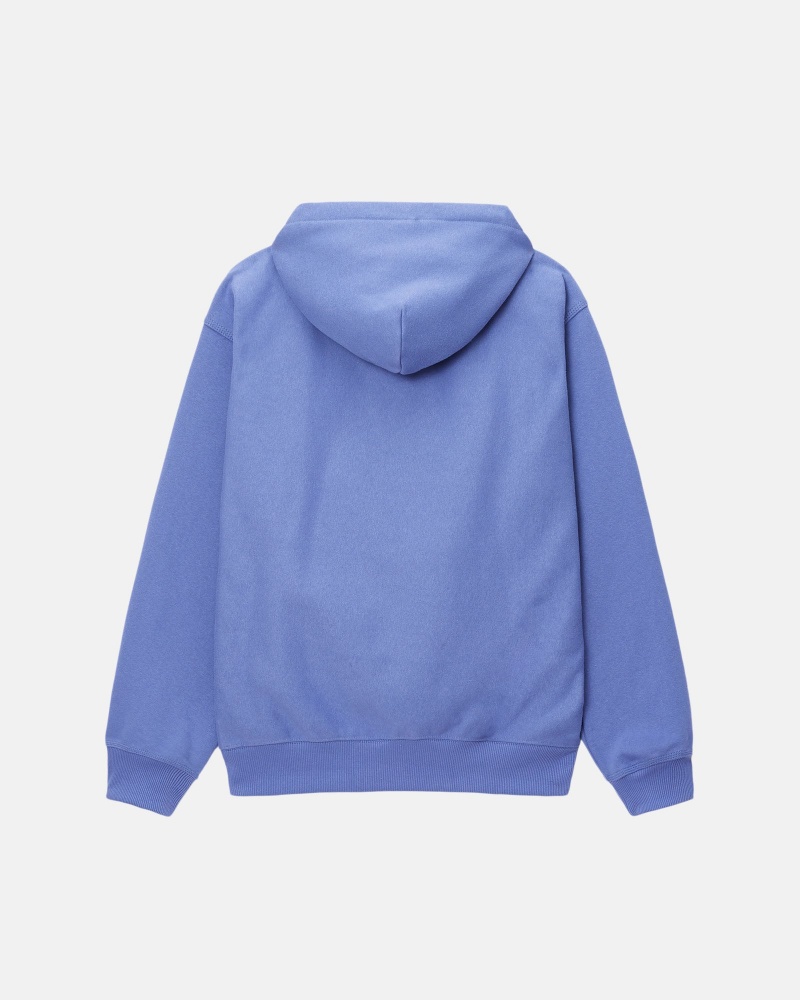 Stüssy Stock Logo Applique Hoodie Long Sleeve Sweatshirt Storm | UTV-978124