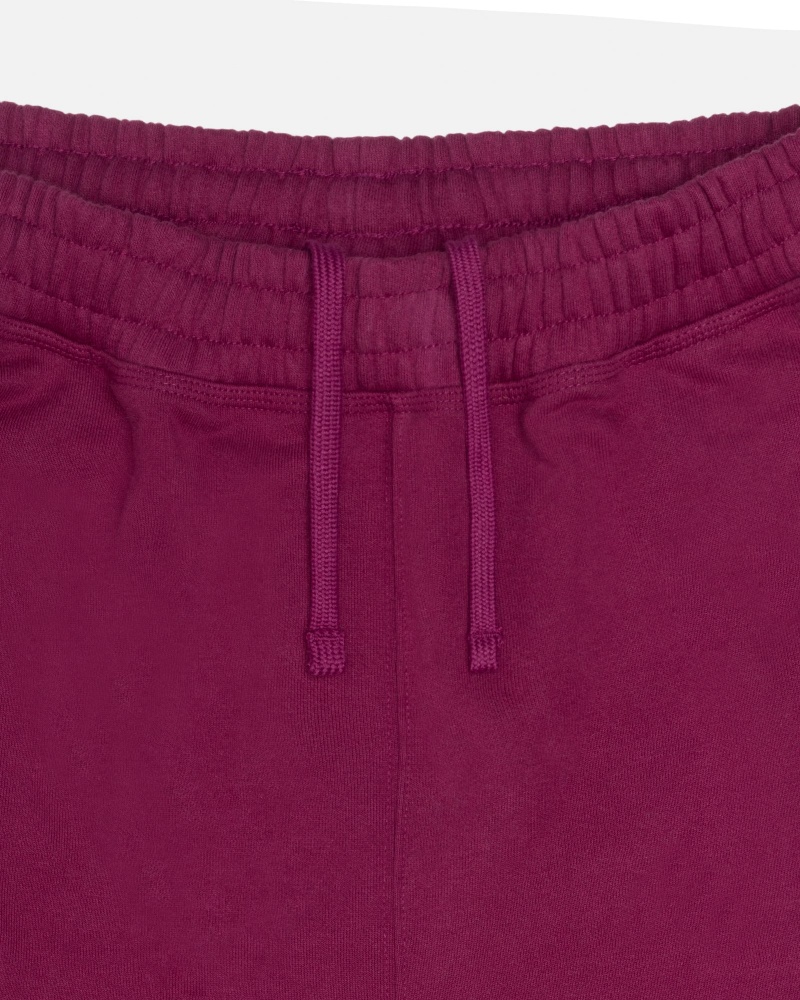 Stüssy Stock Logo Sweatpant Pants Burgundy | LES-967132