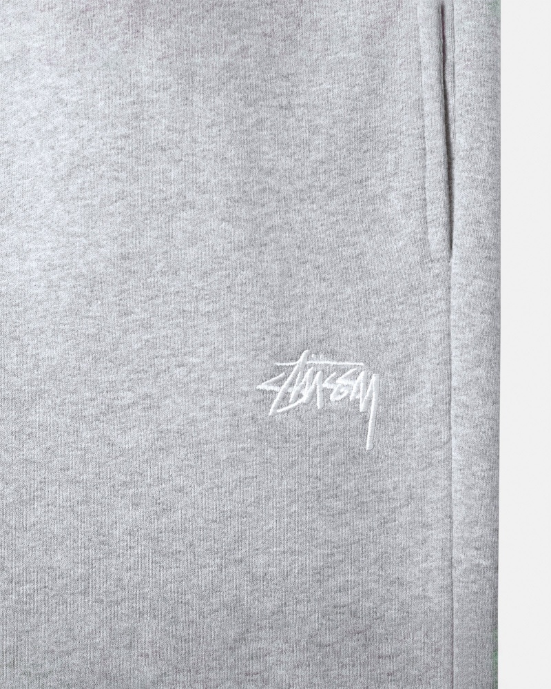 Stüssy Stock Logo Sweatpant Pants Grey Heather | ZCG-783652