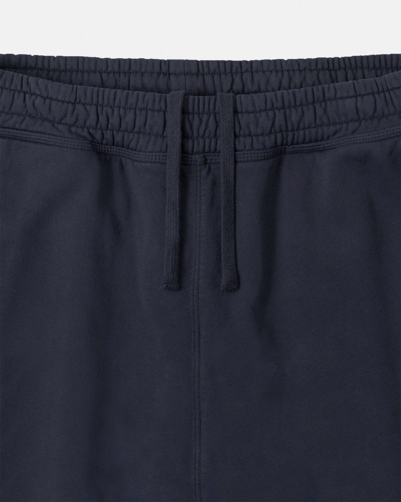 Stüssy Stock Logo Sweatpant Pants Navy | HUJ-087926