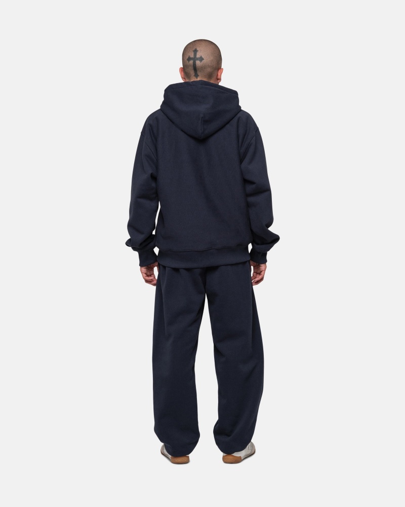 Stüssy Stock Logo Sweatpant Pants Navy | HUJ-087926