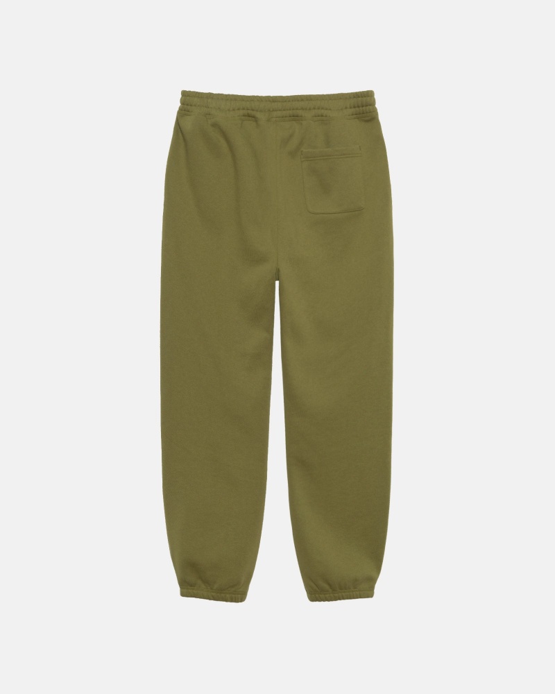 Stüssy Stock Logo Sweatpant Pants Olive | ABO-542718