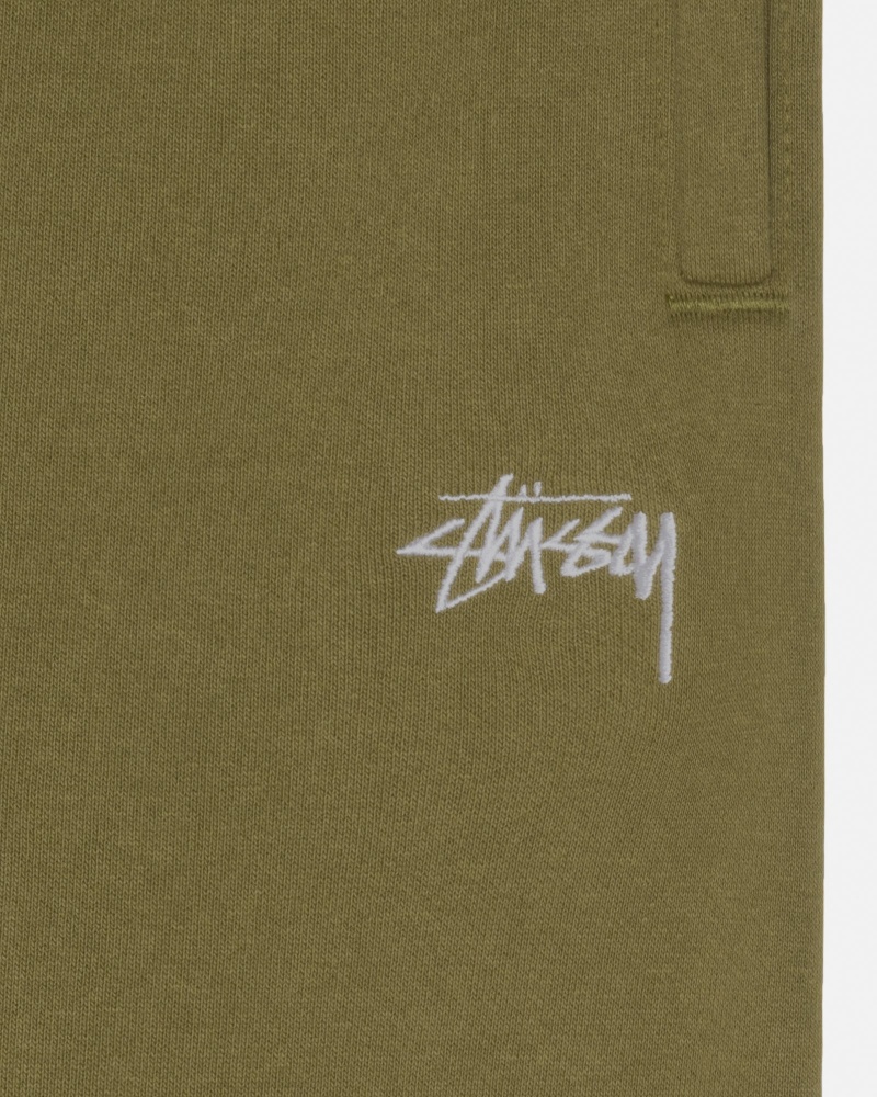 Stüssy Stock Logo Sweatpant Pants Olive | ABO-542718