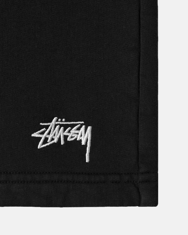 Stüssy Stock Logo Sweatshort Shorts Black | SUW-167384