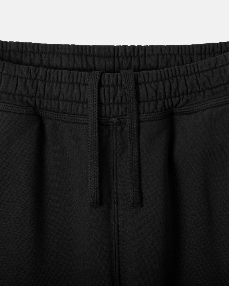 Stüssy Stock Logo Sweatshort Shorts Black | SUW-167384