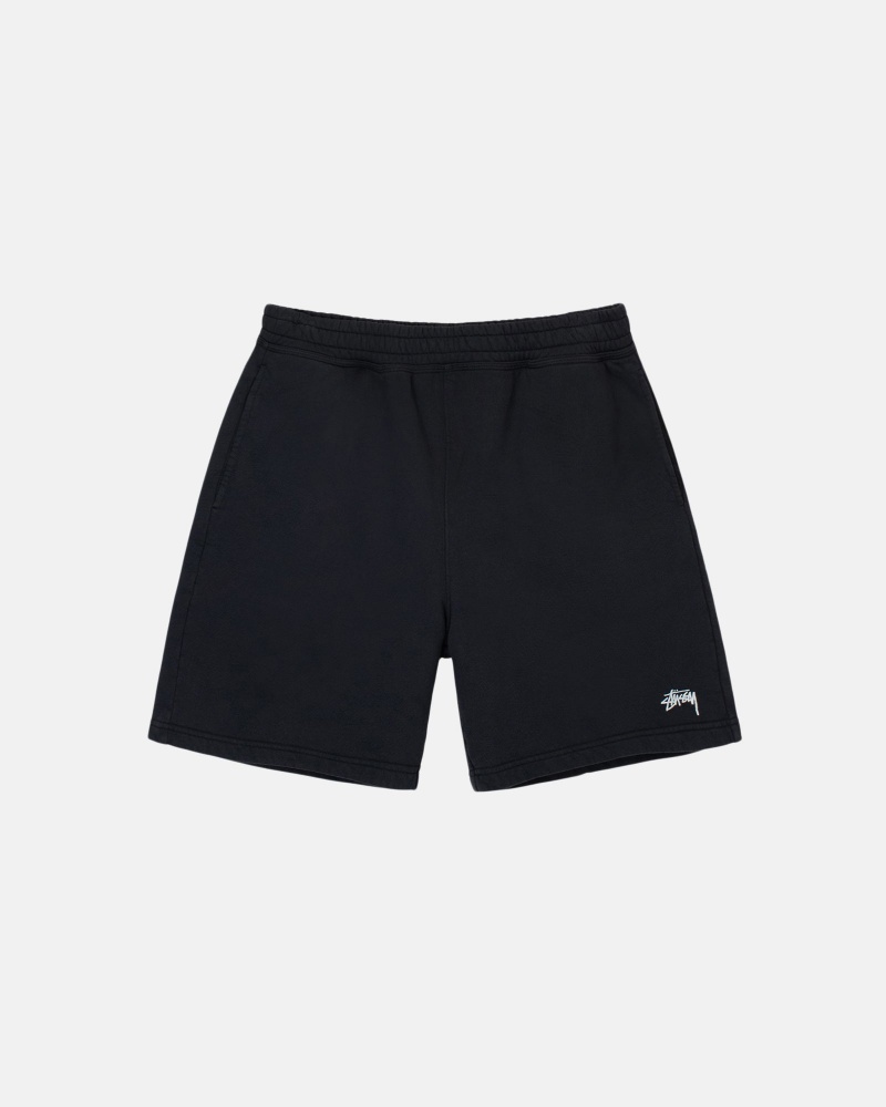 Stüssy Stock Logo Sweatshort Shorts Black | SUW-167384