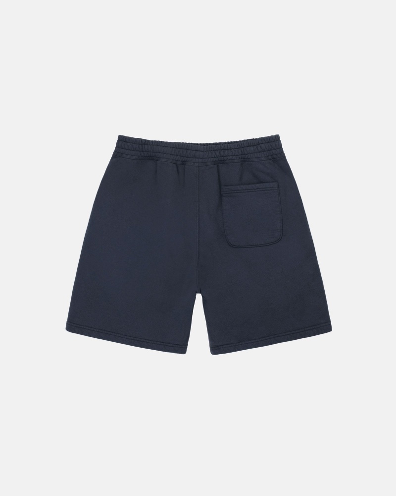 Stüssy Stock Logo Sweatshort Shorts Navy | PIN-976583