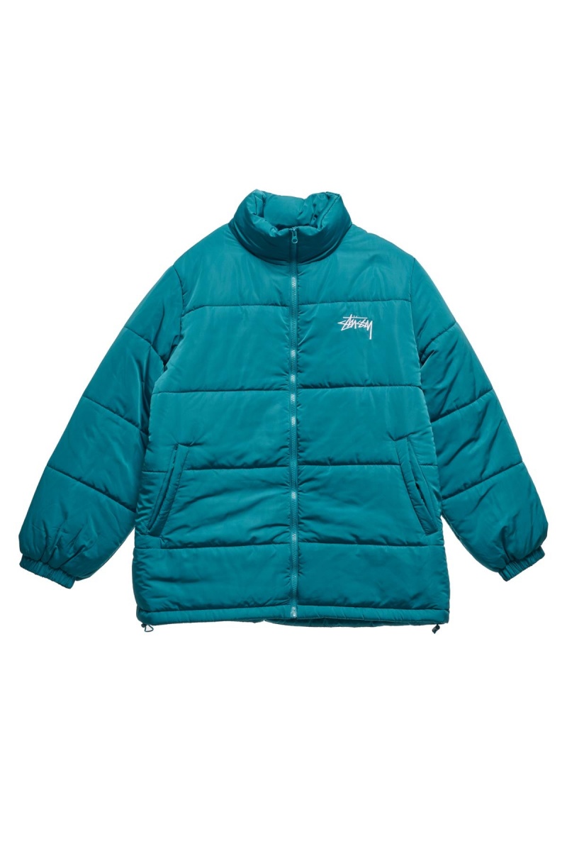 Stüssy Stock Puffa Jacket Jackets Storm Green | VEP-250734