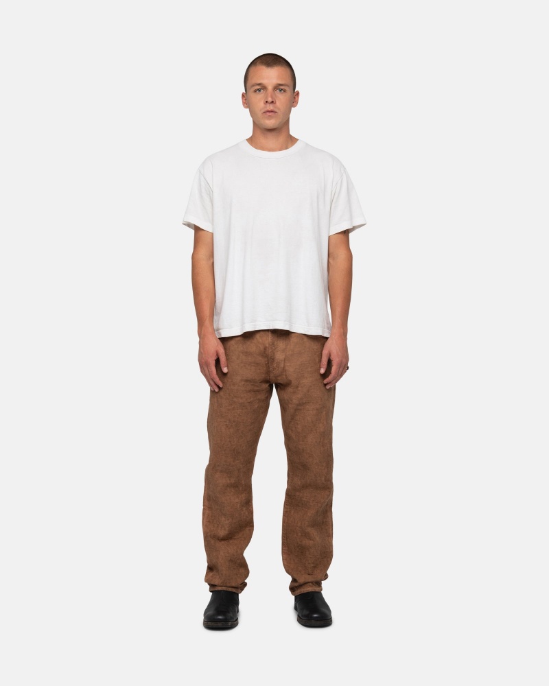 Stüssy & Levi's Dyed Jacquard Jean Pants Brown | MZU-296504