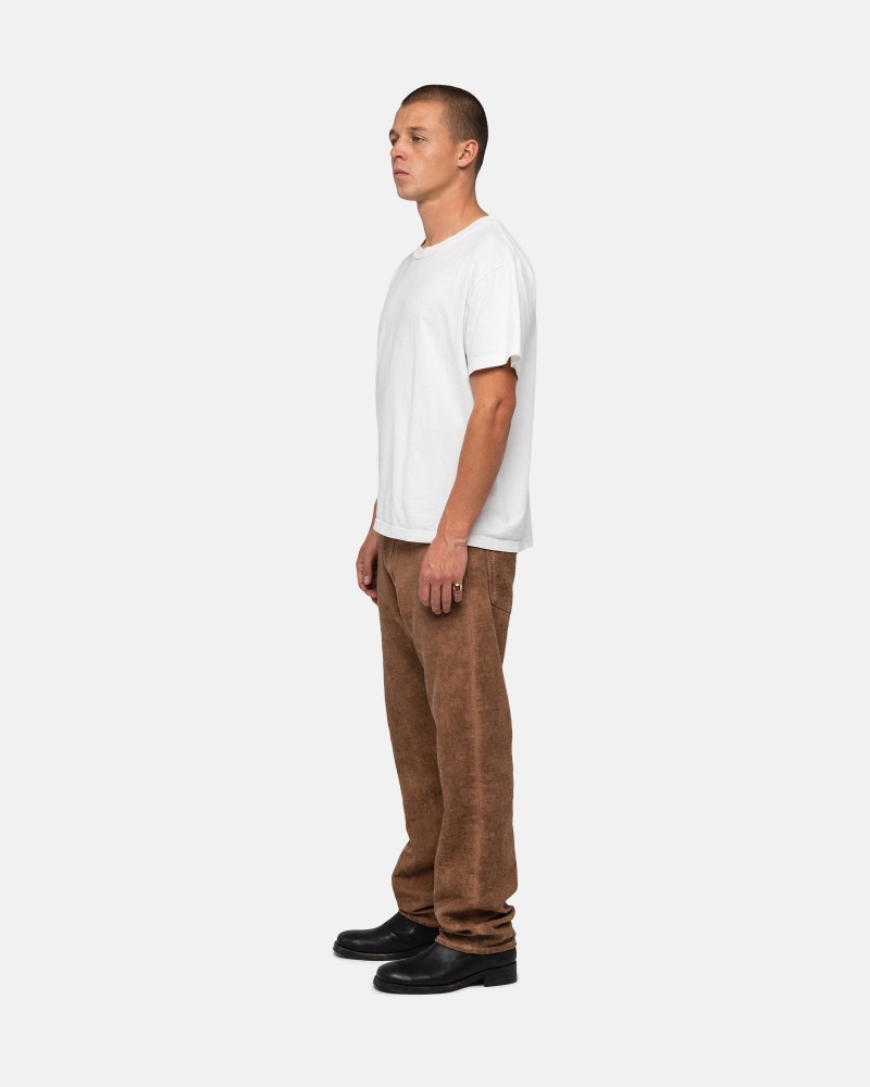 Stüssy & Levi's Dyed Jacquard Jean Pants Brown | MZU-296504