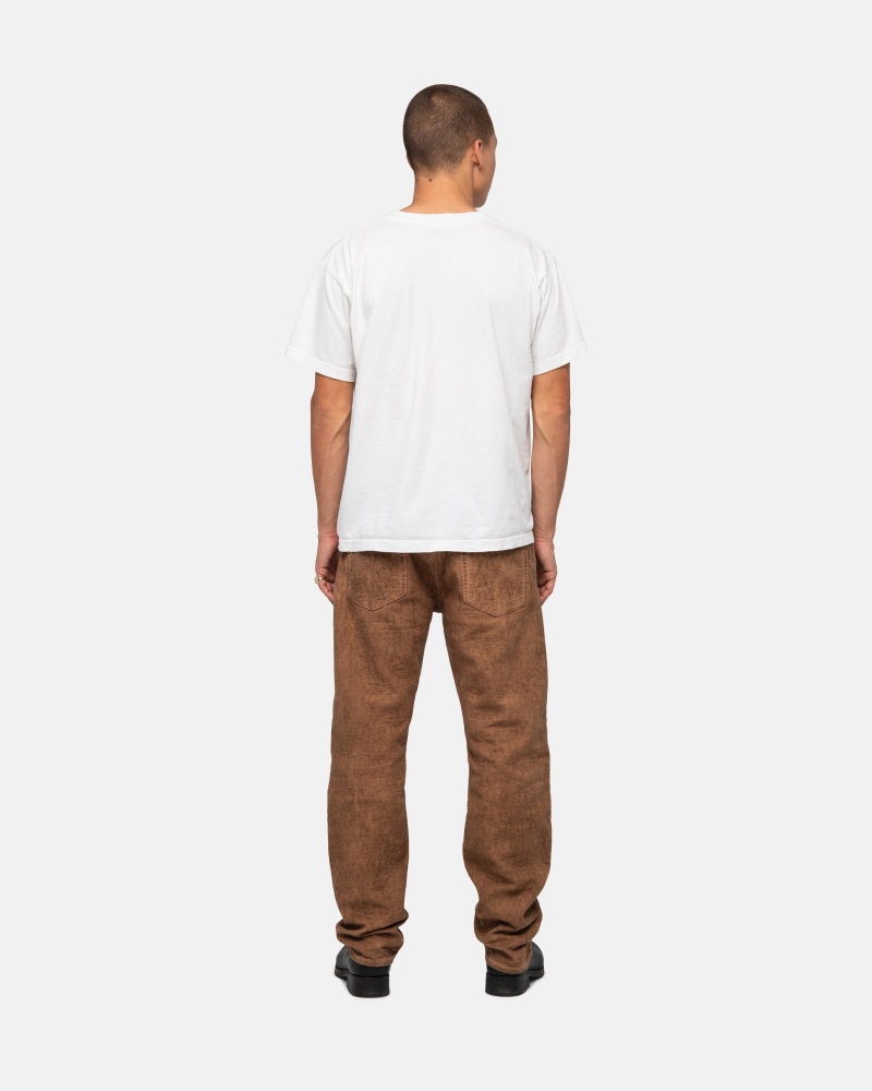 Stüssy & Levi's Dyed Jacquard Jean Pants Brown | MZU-296504