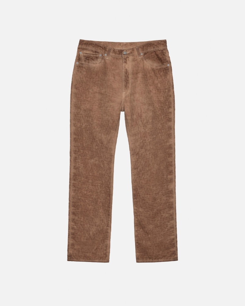 Stüssy & Levi\'s Dyed Jacquard Jean Pants Brown | MZU-296504