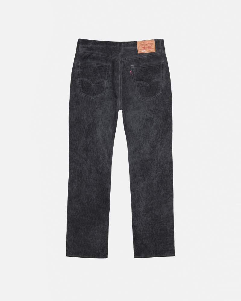 Stüssy & Levi's Dyed Jacquard Jean Pants Black | CWT-840163