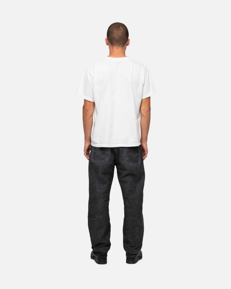 Stüssy & Levi's Dyed Jacquard Jean Pants Black | CWT-840163