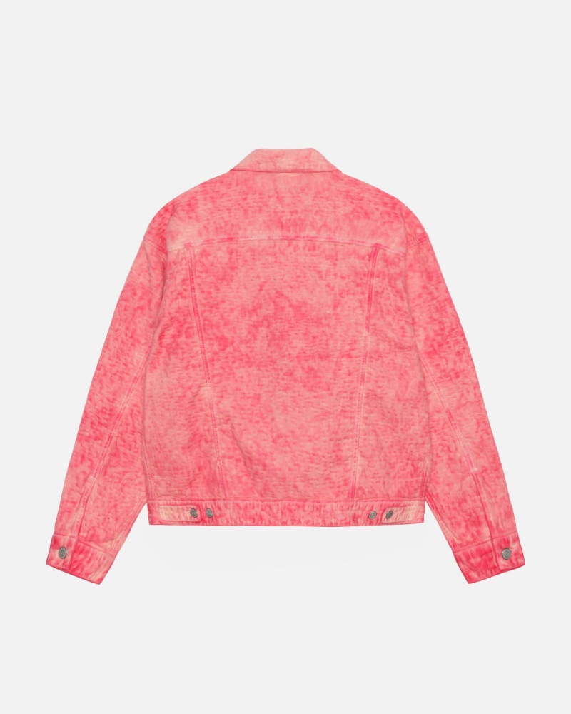 Stüssy & Levi's Dyed Jacquard Trucker Jacket Long Sleeve Outerwear Pink | MIL-023647