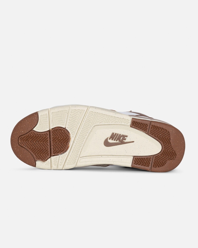 Stüssy & Nike Air Flight '89 Low Shoes White / Pecan-Fossil | GJL-061283