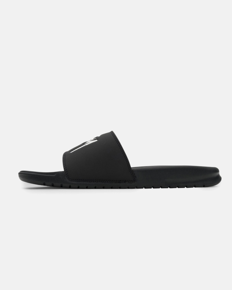 Stüssy & Nike Benassi Slide Shoes Off Noir/White | PNX-746283