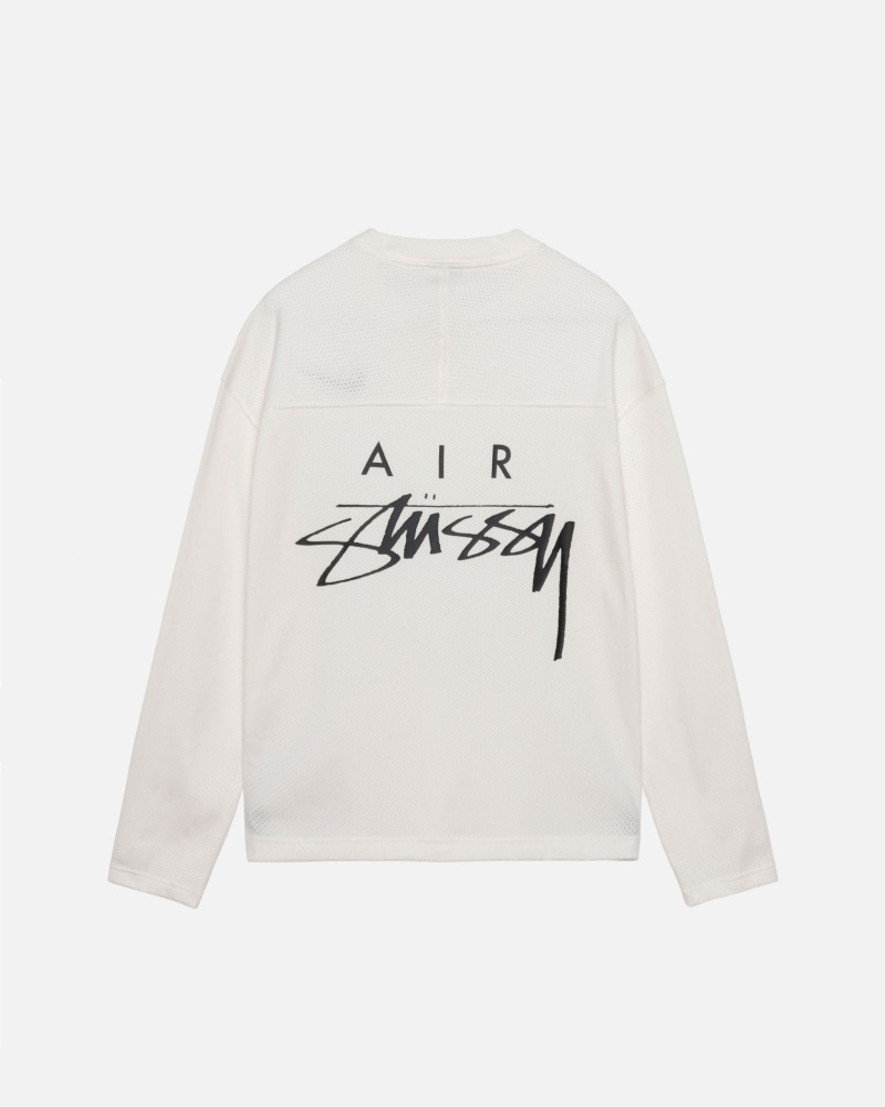 Stüssy & Nike Dri Fit Mesh Jersey Long Sleeve Knit Sail | TOR-481350