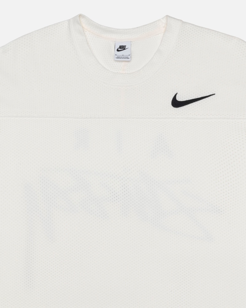 Stüssy & Nike Dri Fit Mesh Jersey Long Sleeve Knit Sail | TOR-481350