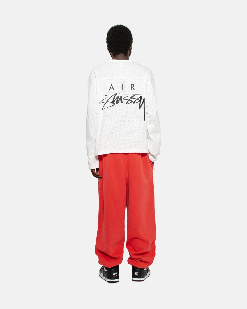 Stüssy & Nike Dri Fit Mesh Jersey Long Sleeve Knit Sail | TOR-481350