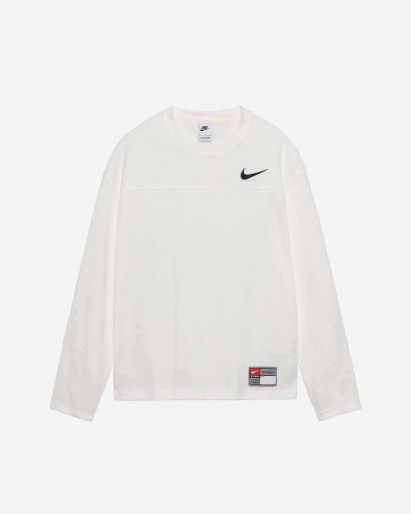 Stüssy & Nike Dri Fit Mesh Jersey Long Sleeve Knit Sail | TOR-481350