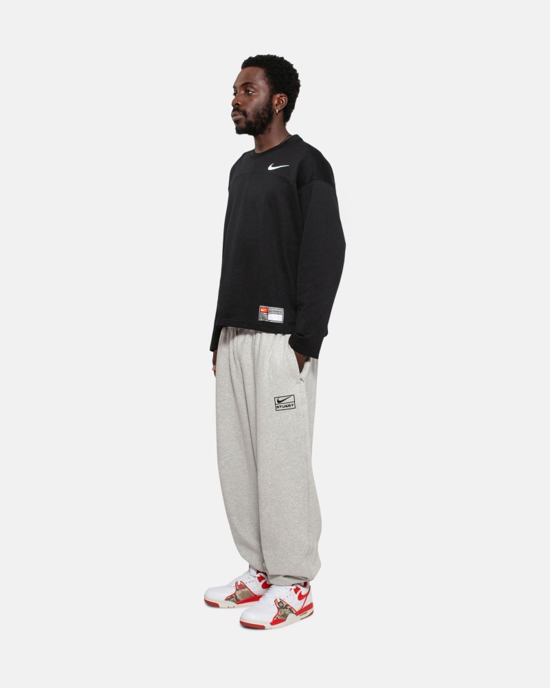 Stüssy & Nike Fleece Pant Pants Grey Heather | UAL-721465