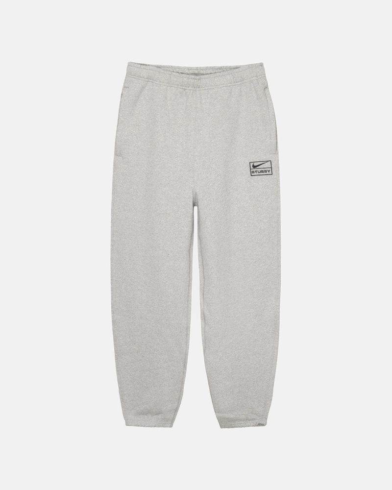 Stüssy & Nike Fleece Pant Pants Grey Heather | UAL-721465