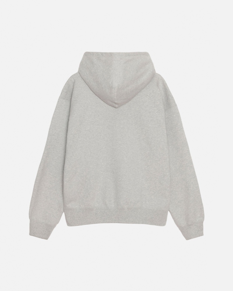 Stüssy & Nike Fleece Zip Hoodie Long Sleeve Sweatshirt Grey Heather | VTS-942357