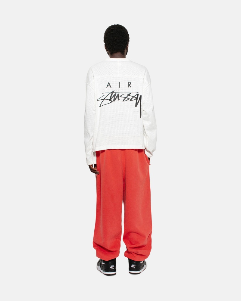 Stüssy & Nike Pigment Dyed Fleece Pant Pants Habanero Red | HEK-842910