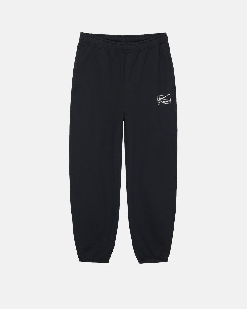 Stüssy & Nike Stone Washed Fleece Pant Pants Black | ADN-057862