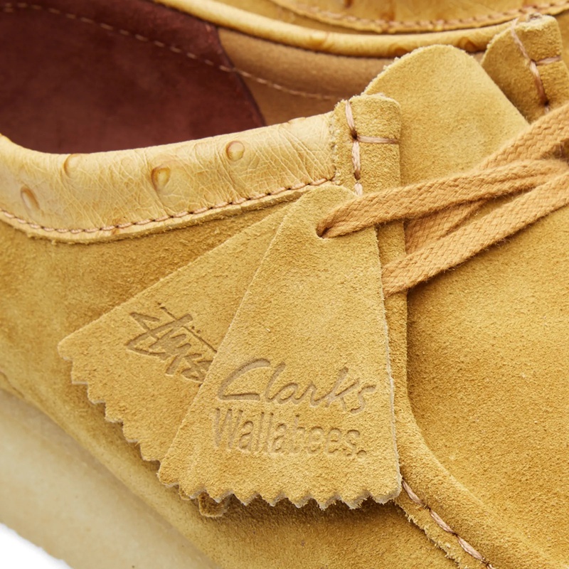 Stüssy x Clarks Originals Wallabee Shoes Golden Brown | FGO-045296