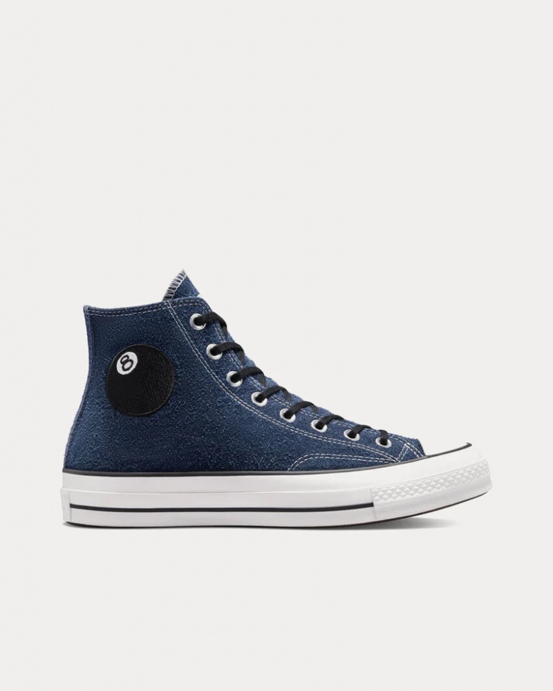 Stüssy x Converse – Chuck 70 8-Ball High Top Trainers A03711C Shoes Sea / White / Black | UFG-169302