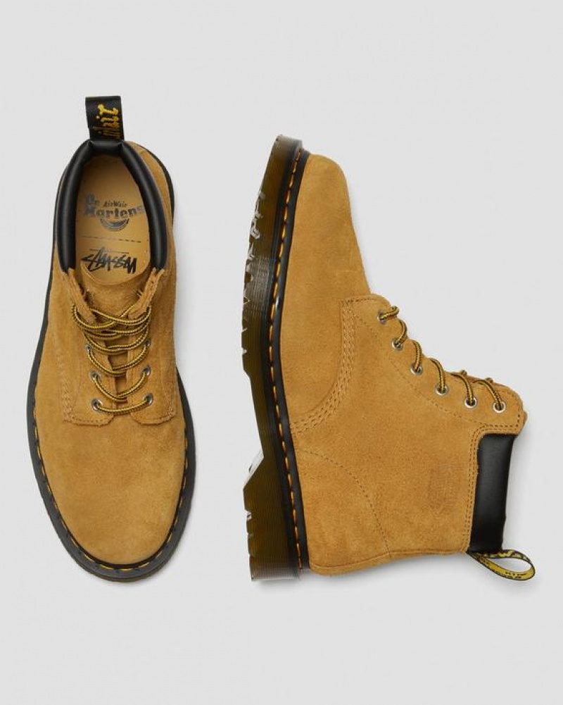 Stüssy x Dr. Martens 939 Suede Ankle Boots Shoes Brown | ZAN-946702