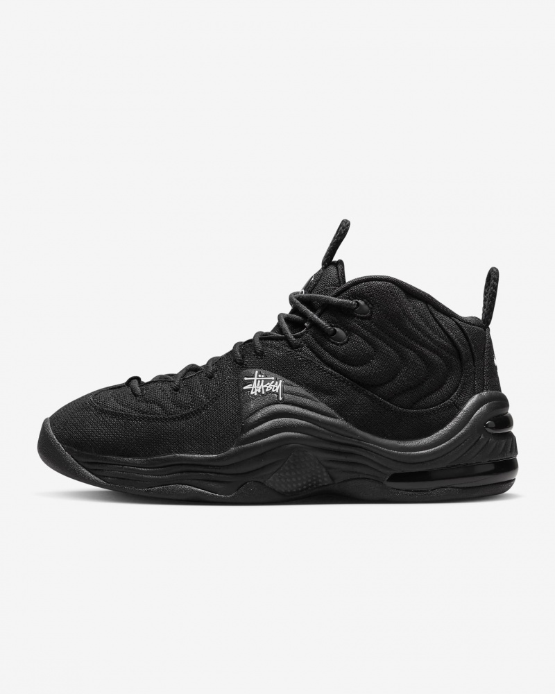 Stüssy x Nike Air Penny 2 DQ5674-001 Shoes Black / Black / White | AIT-947205