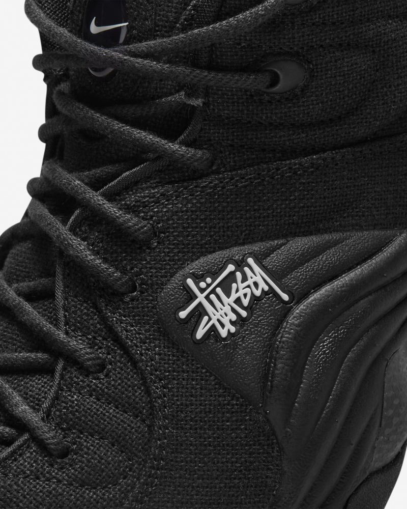 Stüssy x Nike Air Penny 2 DQ5674-001 Shoes Black / Black / White | AIT-947205