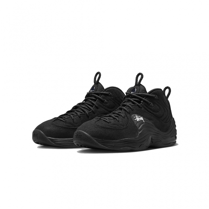 Stüssy x Nike Air Penny 2 DQ5674-001 Shoes Black / Black / White | AIT-947205