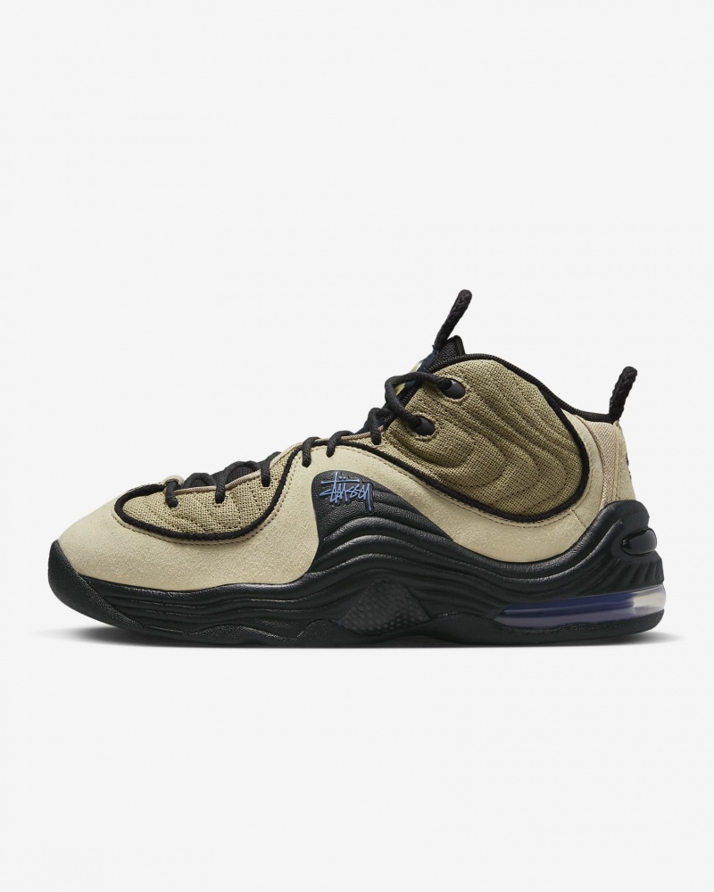 Stüssy x Nike Air Penny 2 DX6934-200 Shoes Rattan / Limestone / Black | RIB-807241