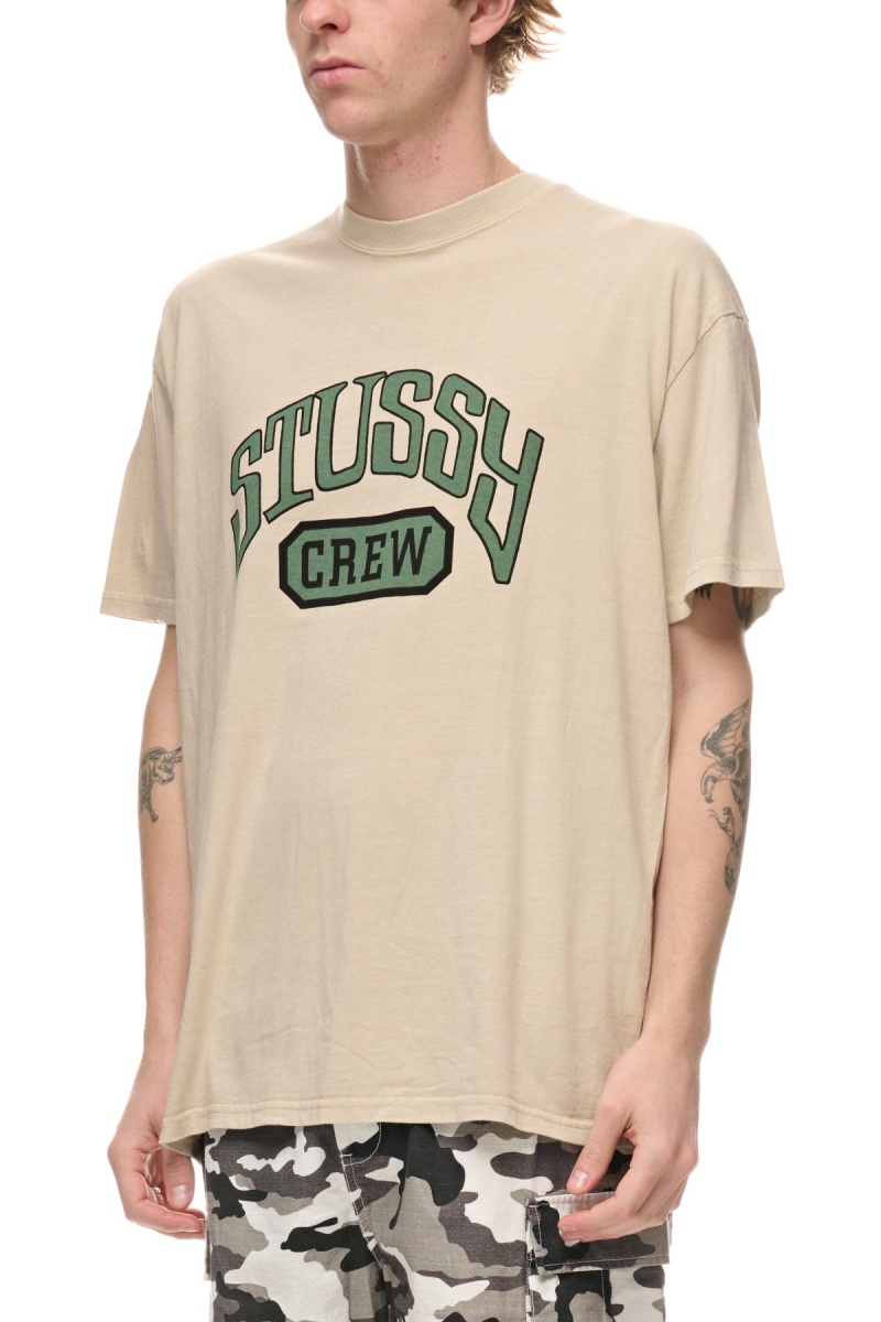 Stüssy Stussy Crew Ss Tee Tees Pigment Natural | BVG-586247