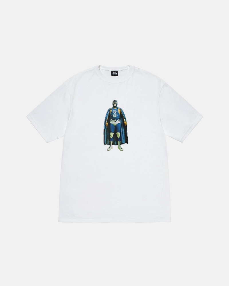 Stüssy Stussy Lucha Tee Short Sleeve T-Shirt White | XKO-301659