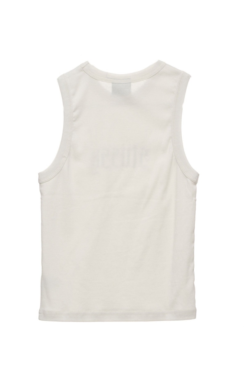 Stüssy Stussy Rib Tank T-Shirts L/S Washed White | XGT-951834