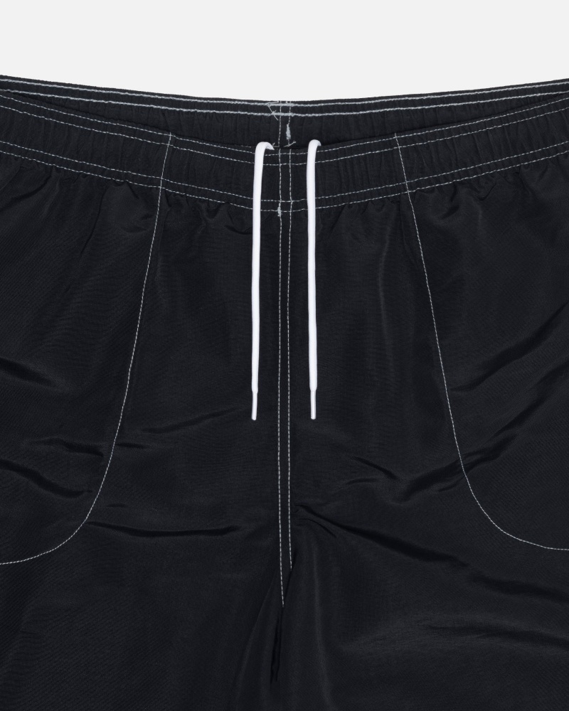 Stüssy Surfman Patch Water Short Swim Bottom Black | QBP-295806