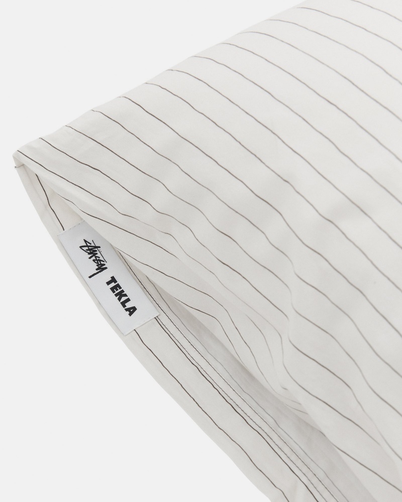 Stüssy Tekla Percale Pillow Sham Novelty Home Hand Drawn Stripes | KQO-608372