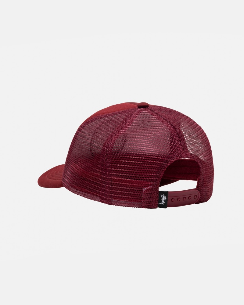 Stüssy Trucker 8 Ball Snapback Ball Cap Paprika | MXE-783519