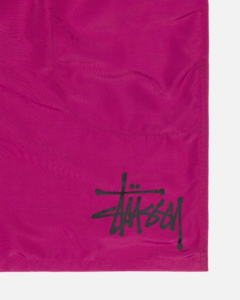 Stüssy Water Short Big Basic Swim Bottom Magenta | ZEB-950786