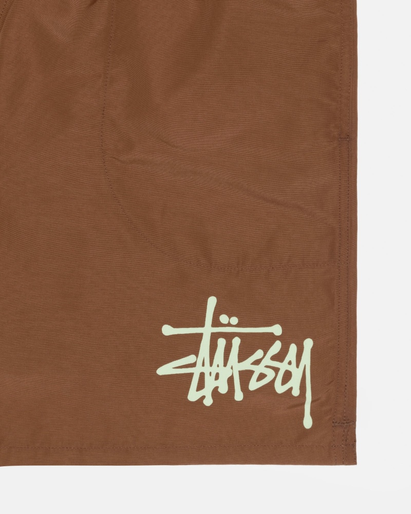 Stüssy Water Short Big Basic Swim Bottom Coffee/Pistachio | MBK-064591