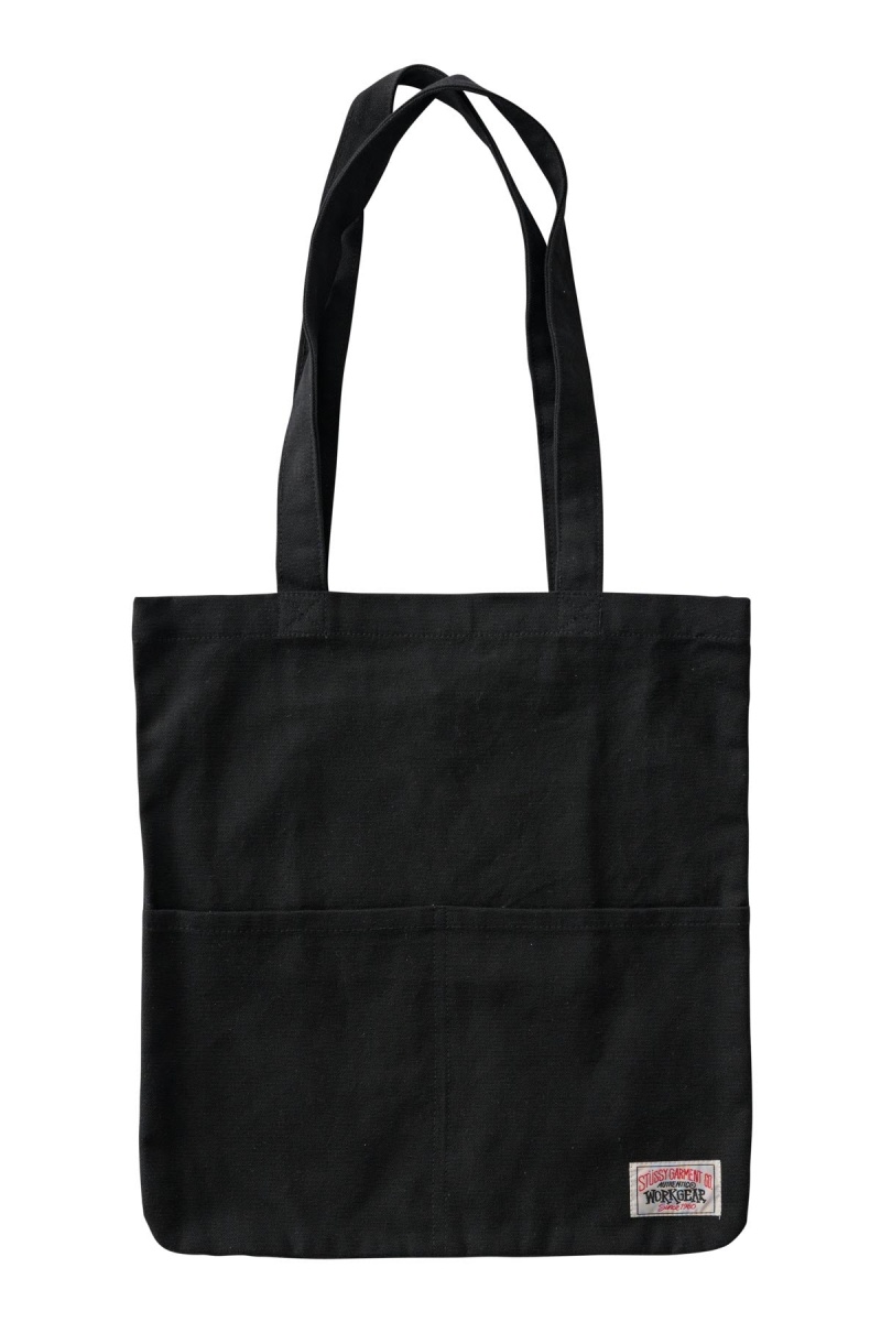 Stüssy Workwear Tote Bag Bags & Backpacks Black | ZRF-089742